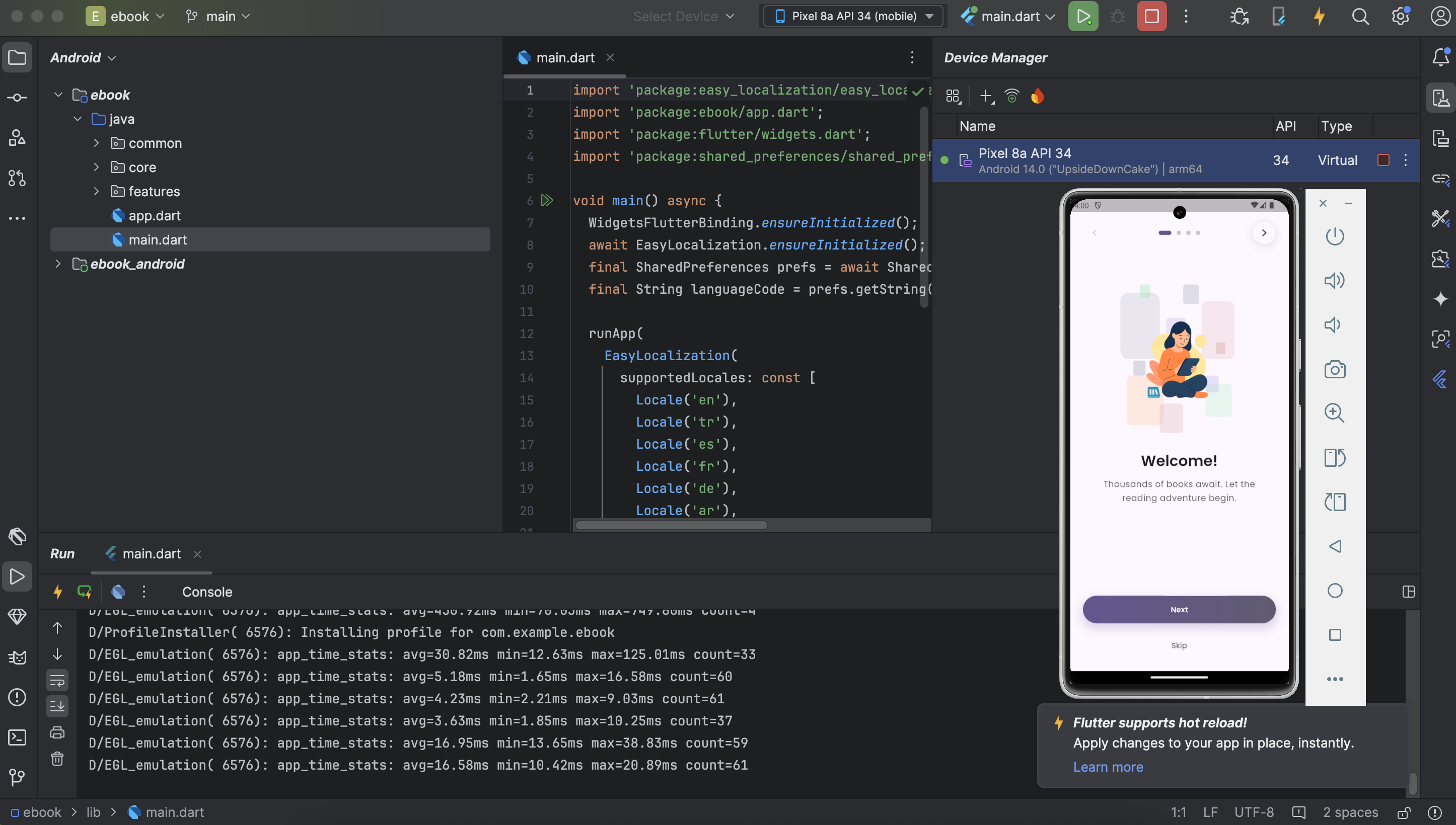 App Running on Android